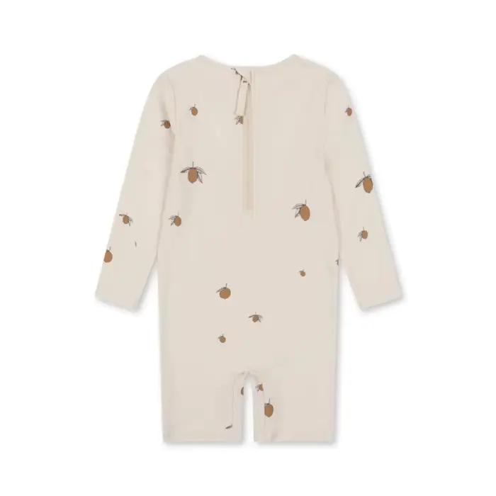 Maillot de bain une pièce pour bébé garçon, imprimé citron, protection solaire, short de bain, deux pièces