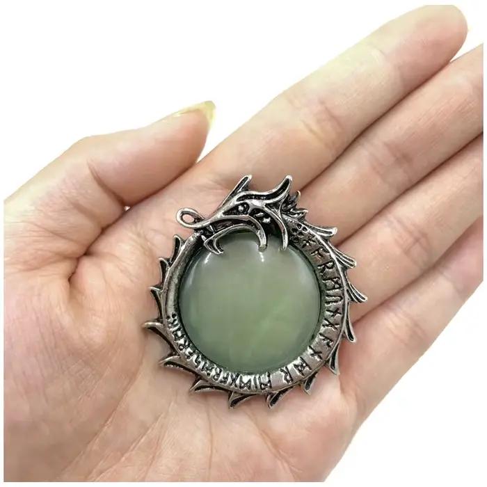 Pendentif bohème en pierre naturelle vintage
