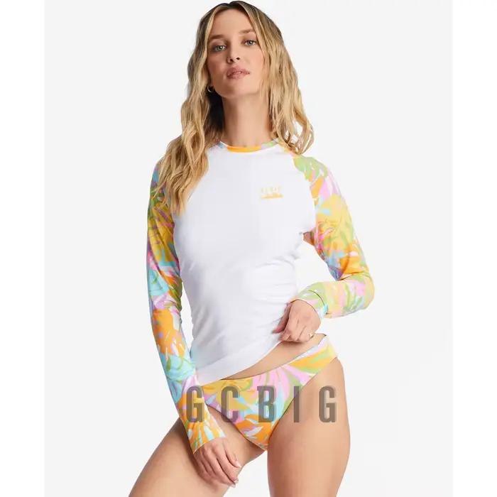 2025 vêtements de natation femmes à manches longues imprimé chemises de Surf Upf 50 + maillot de bain anti-éruption collants de Surf maillots de bain séchage rapide