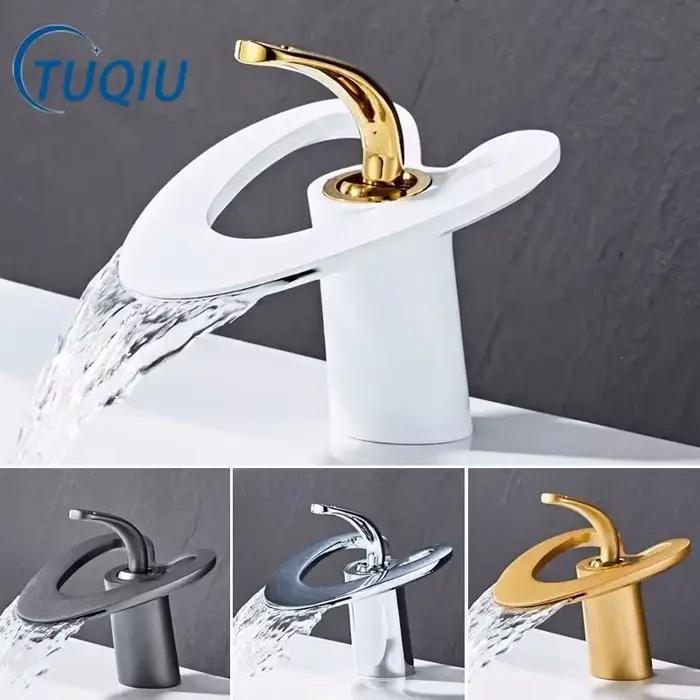 Robinet de Cascade Chaude et Froide en Laiton localité et Blanc, Accessoire de Centre Commercial Créatif