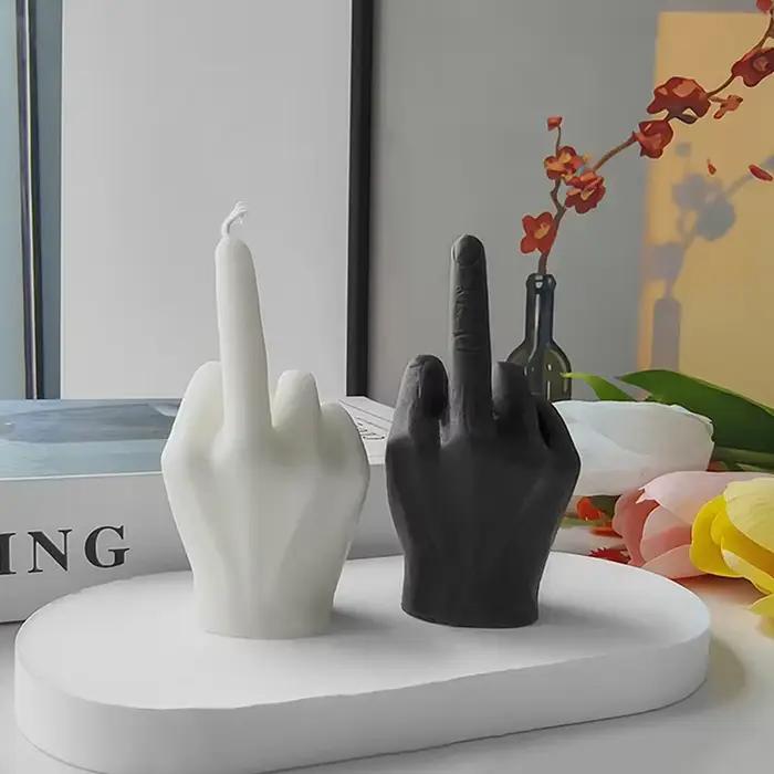 Bougies créatives universelles en forme de doigt d'honneur