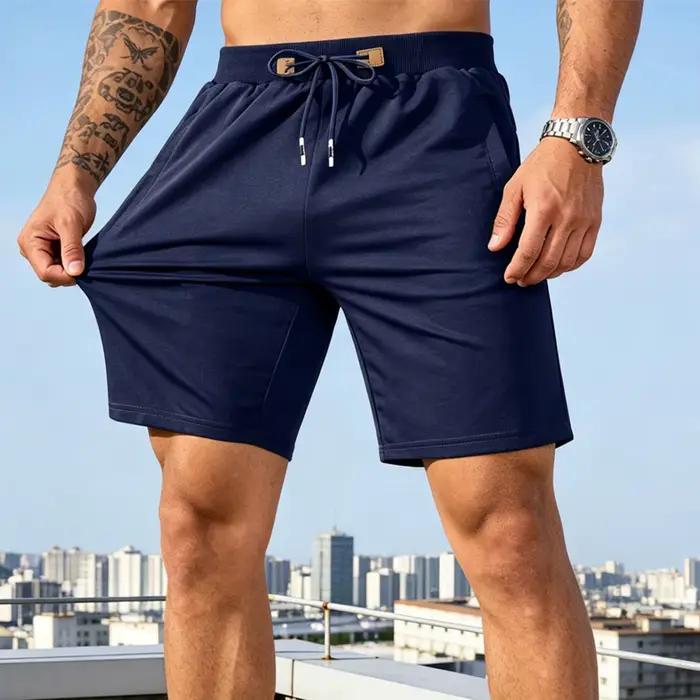 Shorts d'été pour hommes, bermudas décontractées, shorts de plage classiques pour hommes, vêtements noirs pour hommes