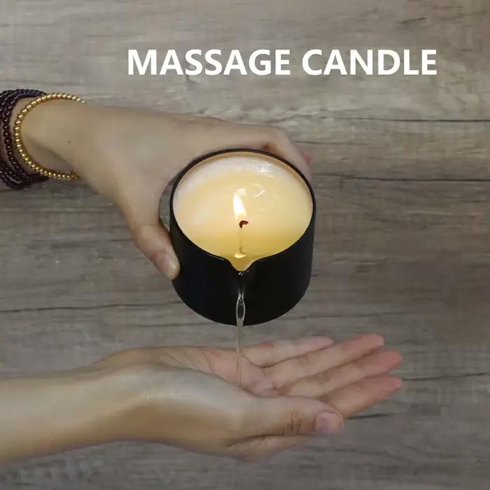Bougie de massage à la vanille et à l'ambre