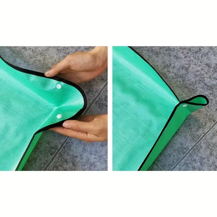 Tapis de jardinage vert pour plantes succulentes et autres plantes - Idéal pour le rempotage, le mélange de terre et l'entretien des plantes sur balcon.