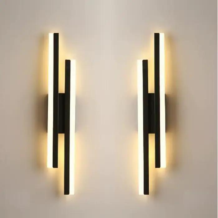 Applique murale LED pour chambre à coucher, appliques murales, tuyau de ligne de cuivre, abat-jour en acrylique, éclairage intérieur pour salon, luminaire de couloir