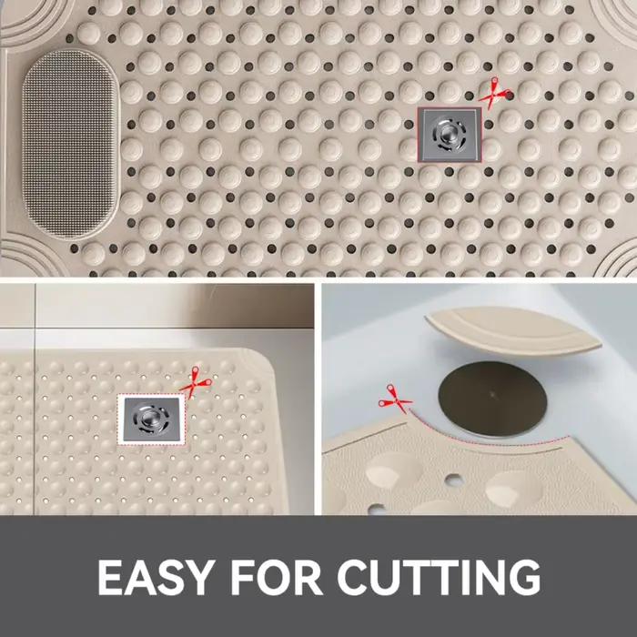 Tapis de sol antidérapant pour salle de bain, design trois couleurs, pour douche, toilettes, baignoire, salle de bain, massage, doux, usage domestique quotidien