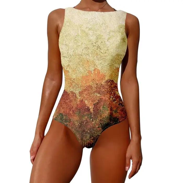 Neon Vortex – maillot de bain une pièce, taille haute, contrôle du ventre, séchage rapide, coussinets amovibles, surdimensionné, vêtements de plage pour femmes