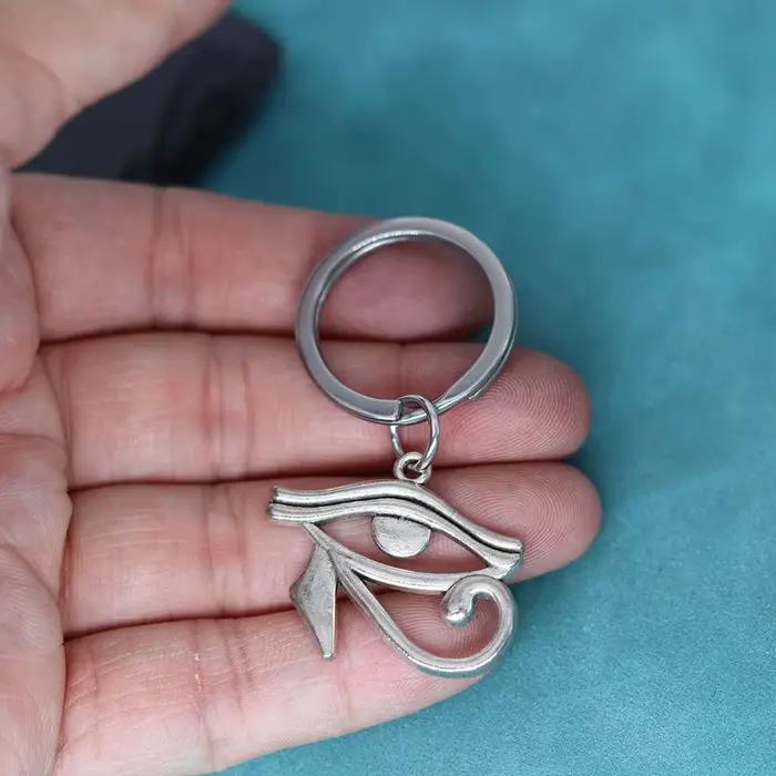 Porte-clés pendentif amulette œil d'horus Ra égyptien pour hommes et femmes