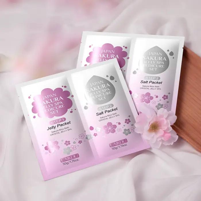 LAIKOU japon Sakura gelée Spa pédicure ensemble adoucisseur pied trempage exfoliant sel
