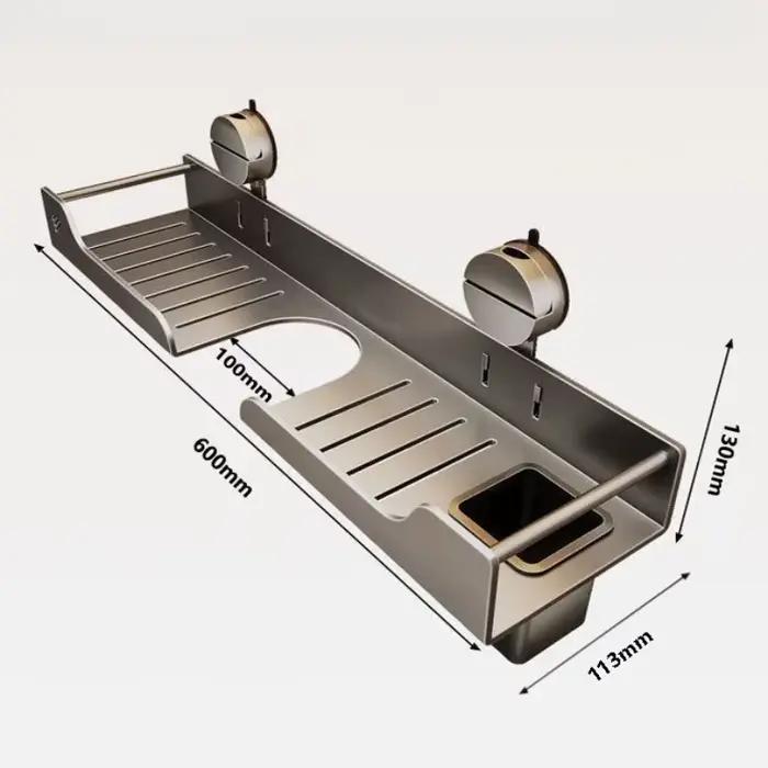 Étagère de rangement murale sans perçage pour robinet de lavabo, armoire de salle de bain, lavabo, meuble sous-vasque