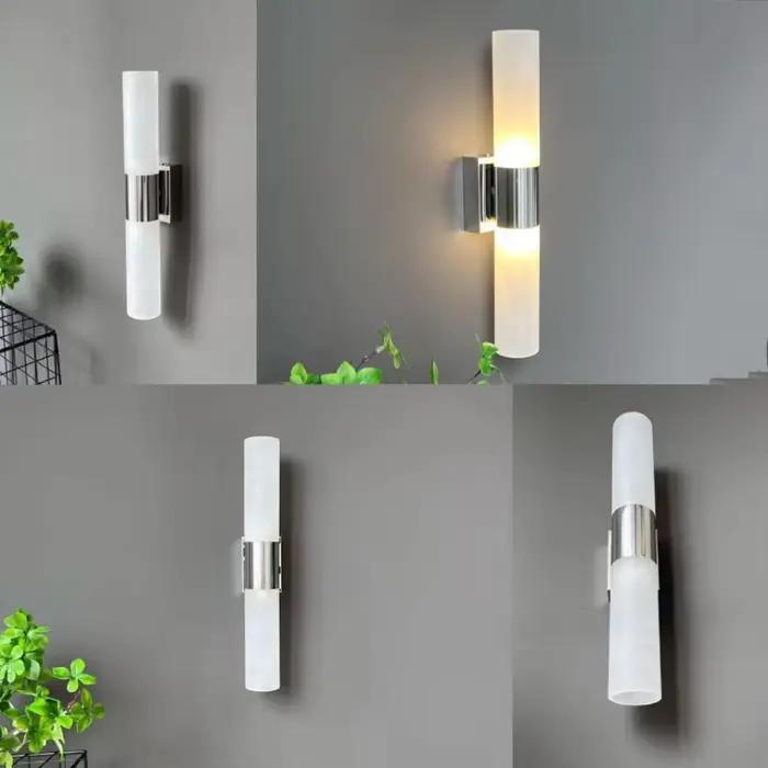 Lampe de mur LED moderne pour salle de bain chambre chevet miroir éclairage fond décoration lumières maison intérieure noir Chrome décor