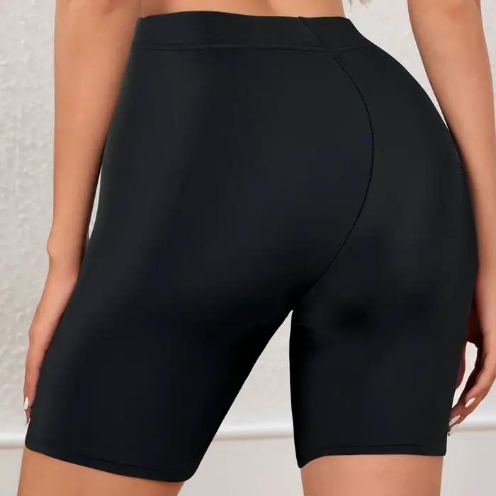 Short de bain grande taille pour femmes, long, sans couture, pour le surf, maillot de bain, bas de bikini, pantalon de plage, été