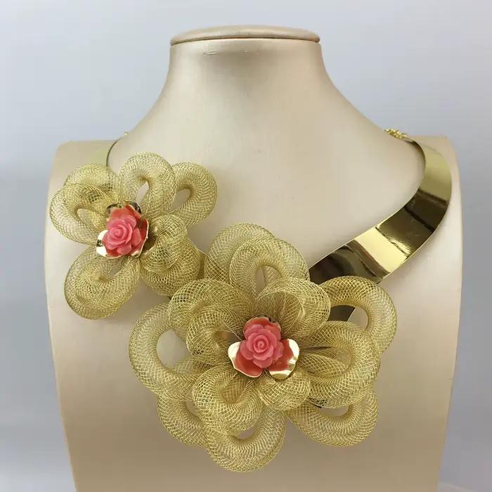 NigWin-Ensembles de bijoux plaqués or pour femmes, costume de mariage pour patients, collier africain, cadeau de fête, FHK18433