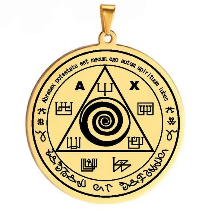 Collier pendentif talisman d'Abraxas