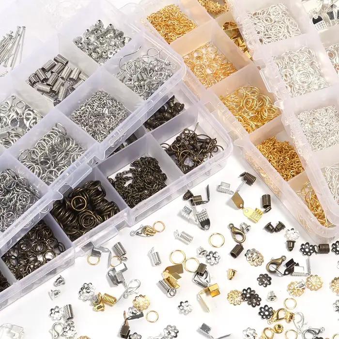 Ensembles d'accessoires de bijoux en acier inoxydable, boucles d'oreilles faites à la main bricolage, bracelet, collier, kits de bijoux exécutifs, 1 boîte
