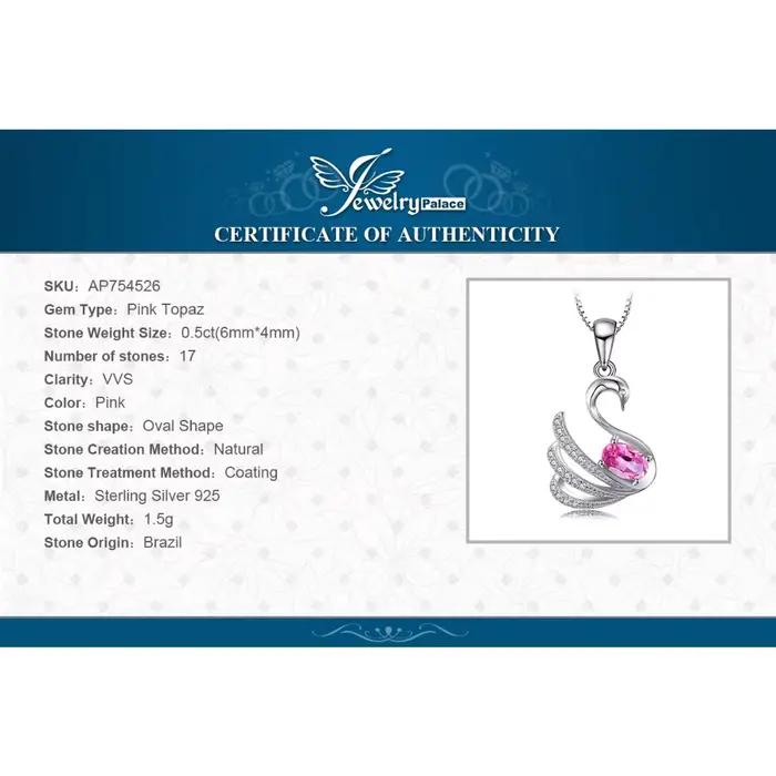 Collier ovale en forme de cygne pour femme