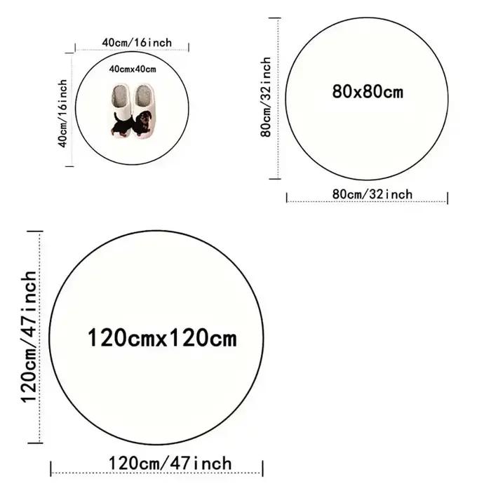 Tapis rond persan rond, pour salle de bain, décoration de maison, salon, cuisine, chambre à coucher, cadeau