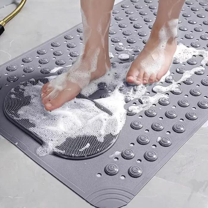 Tapis de sol antidérapant pour salle de bain, design trois couleurs, pour douche, toilettes, baignoire, salle de bain, massage, doux, usage domestique quotidien