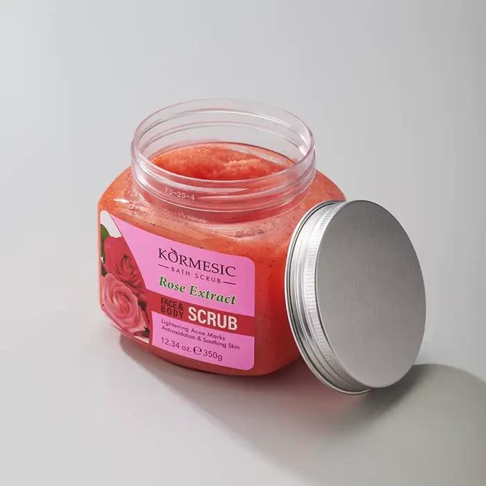 KORMESIC curcuma corps gommage crème visage hydratant nettoyage en profondeur lait Rose doux tendre