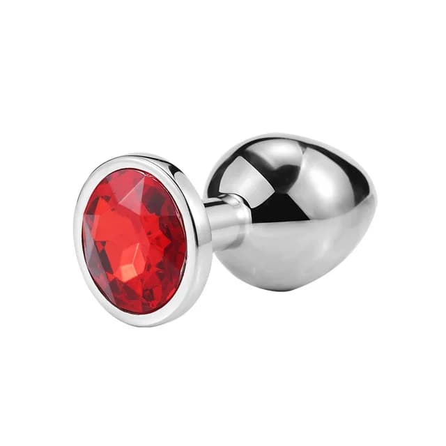 Plug Anal en métal en acier inoxydable, avec bijoux, cristal coloré, perle anale, jouets sexuels pou