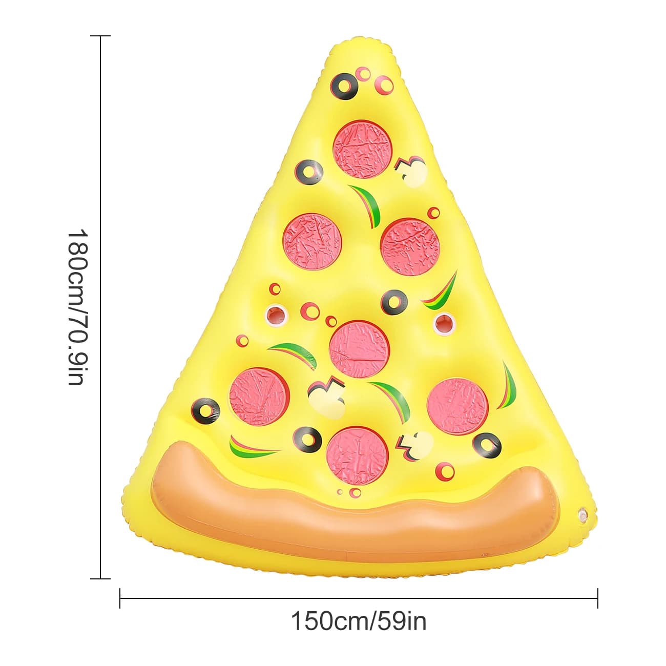 1 pièce Matelas flottant gonflable géant en forme de tranche de pizza pour piscine, pour adultes, id