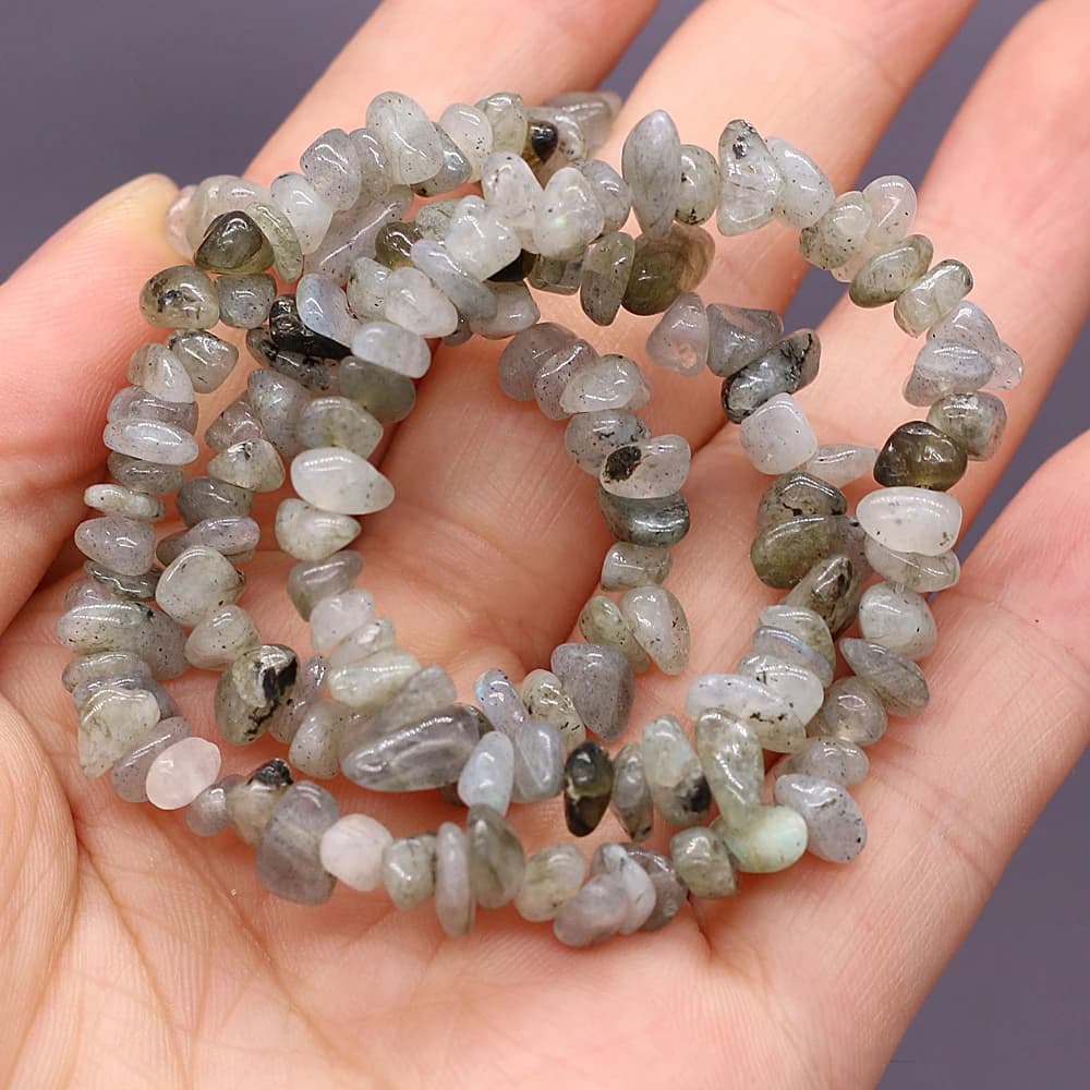 Perles irrégulières en pierre de Labradorite naturelle pour femmes, perles d'espacement amples pour