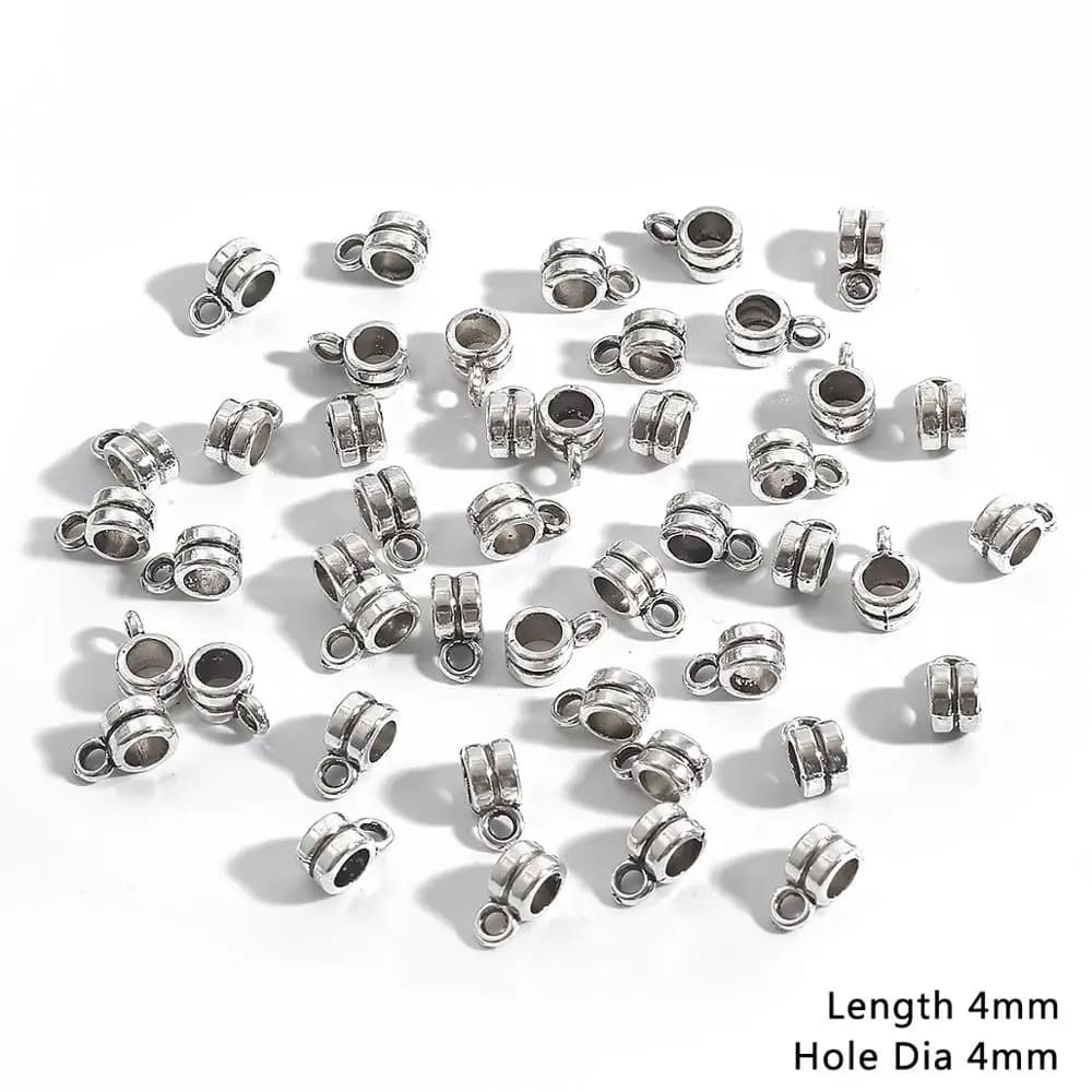 Nouvelle mode 20 pièces/lot perles de couleur argent Antique pour la fabrication de bijoux Bracelet