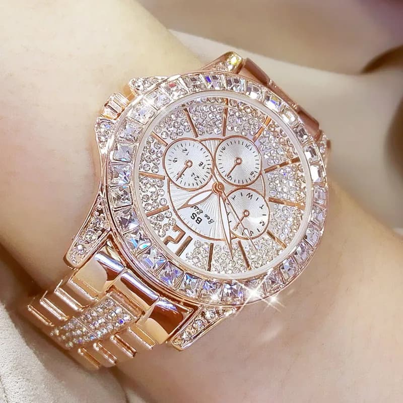Femmes montres Quartz diamant montre de luxe haut tendance marque montre-bracelet montre de mode dam