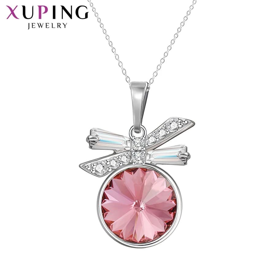 Xuping-Collier pendentif en cristal plaqué rhodium pour femme, bijoux élégants, offre spéciale, 4021