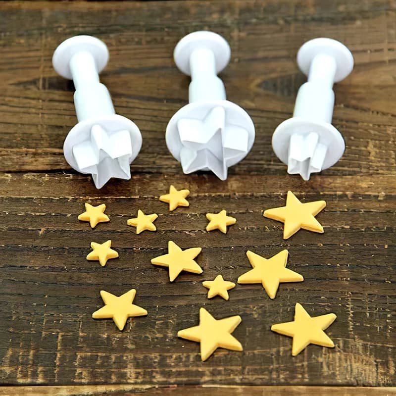 Moule à biscuits en forme de cœur, étoile, fleur, rond ou carré, décoration de gâteau, pâte de gomme