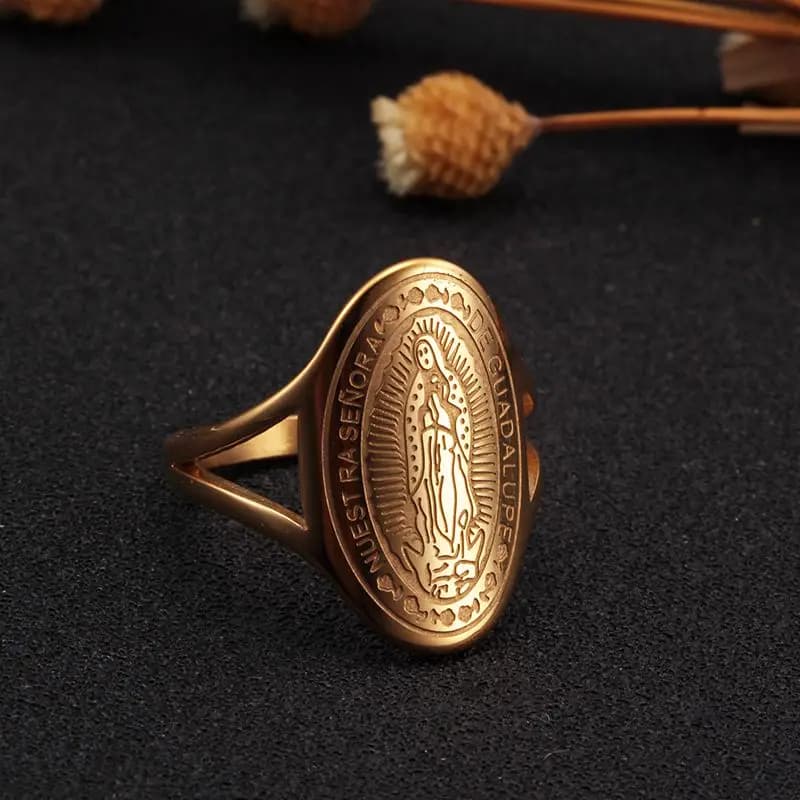 MSX-Bagues Religieuses en Acier Inoxydable pour Femme, Bijoux Vintage de la Vierge Marie, Vente en G