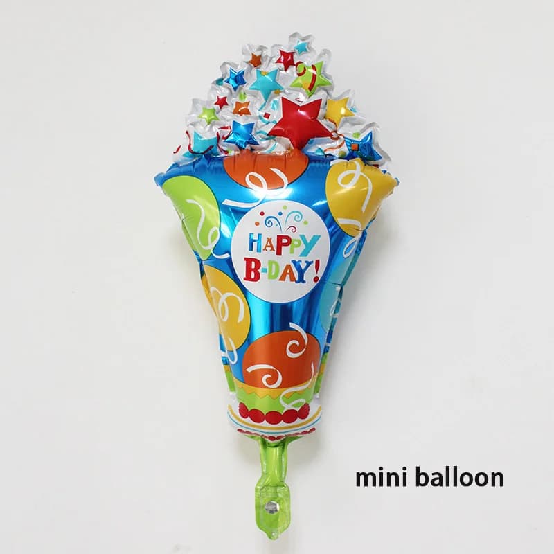 Ballons en aluminium pour dessert crème glacée, décoration de fête d'anniversaire pour enfants, déco