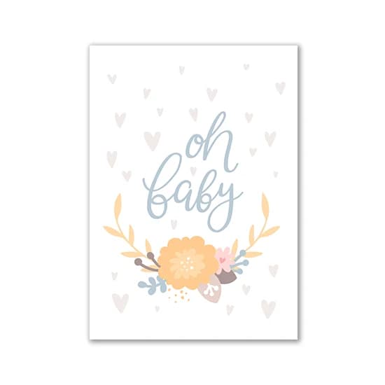 decoration chambre bebe decoration chambre fille decoration tableau Lettres de l'alphabet Floral, li