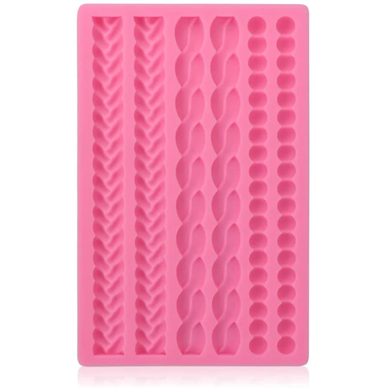 Moules Baroques en Silicone pour Bordure de Gâteau, Corde Tressée, Chocolat, Bonbons, Pâte à Sucre,