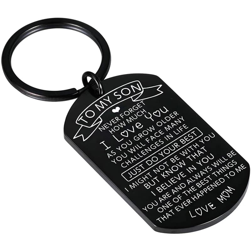 Porte-clés inspiré des garçons, cadeau de la mère à mon fils, je t'aime, cadeau d'anniversaire pour