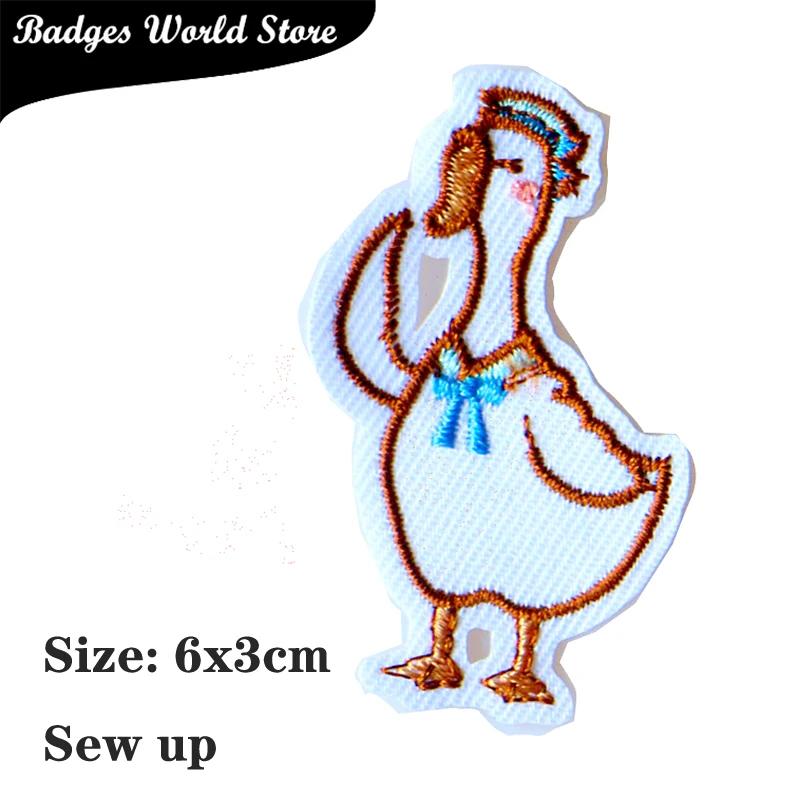 Patch décoratif de dessin animé, icône de poulet hérisson, patchs brodés appliqués pour vêtements ka