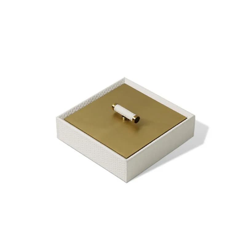 Boîte de rangement de bijoux en cuir, conteneur organisateur de bijoux en métal, boîtes de rangement