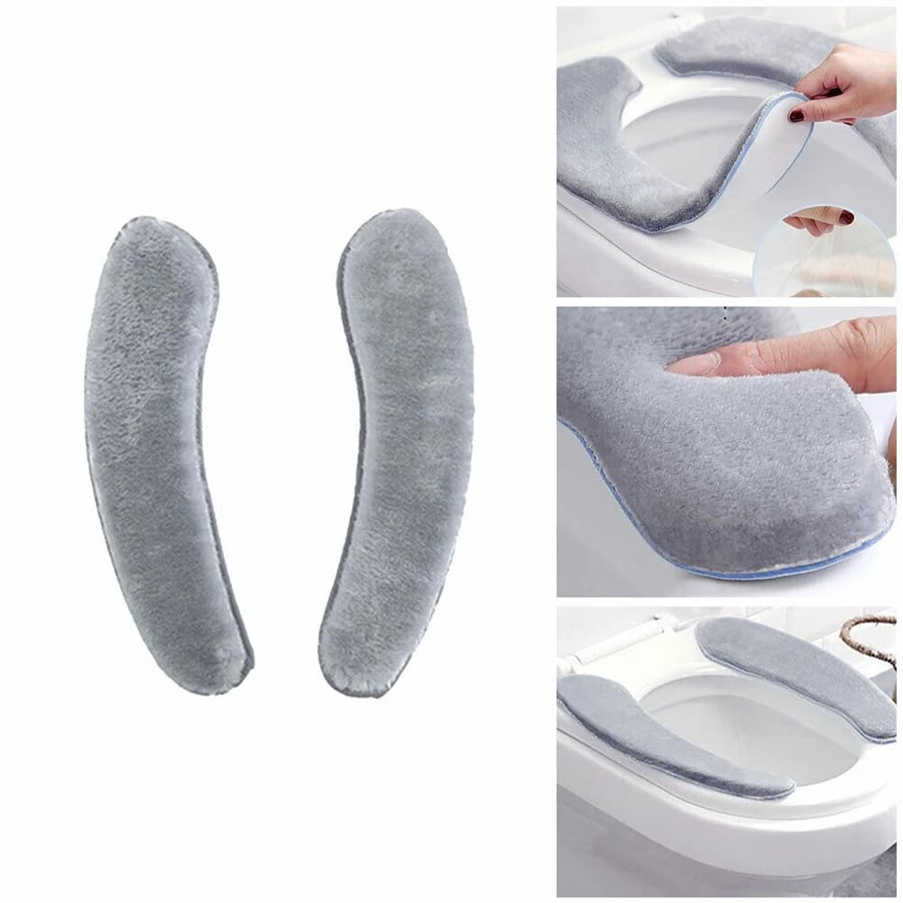 Coussin de toilette de salle de bain, lavable, doux, plus chaud, housse de coussin, housses de siège