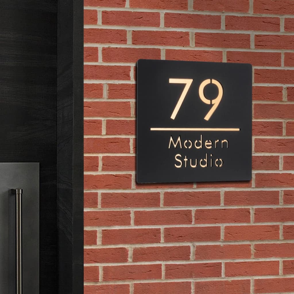Plaques de Porte Modernes Personnalisées en 3D, Numéro de Maison, Adresse de Rue, Lettre de Nom de F