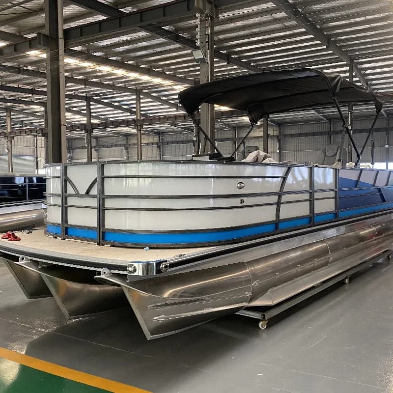 Bateau ponton de luxe en aluminium de 30 pieds sur mesure pour la pêche sportive, les fêtes, le barb