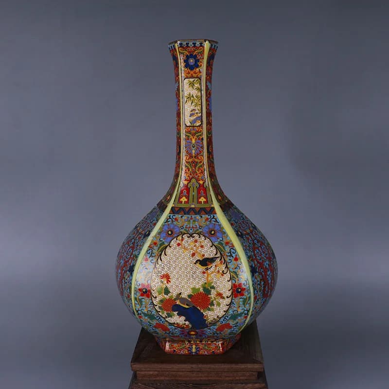 Vase de détresse antique en porcelaine, décoration chinoise, bouteille de décoration pour la maison