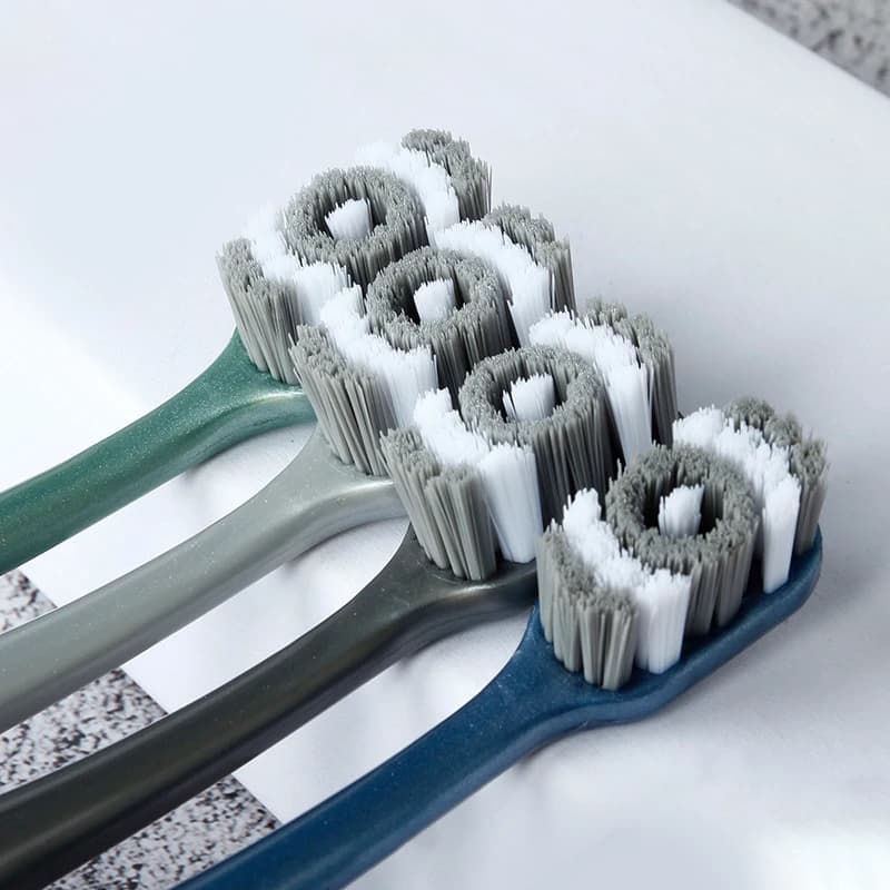 Brosse à dents blanchir les dents, poils super durs, croix, enlever la plaque de langue, bactéries,