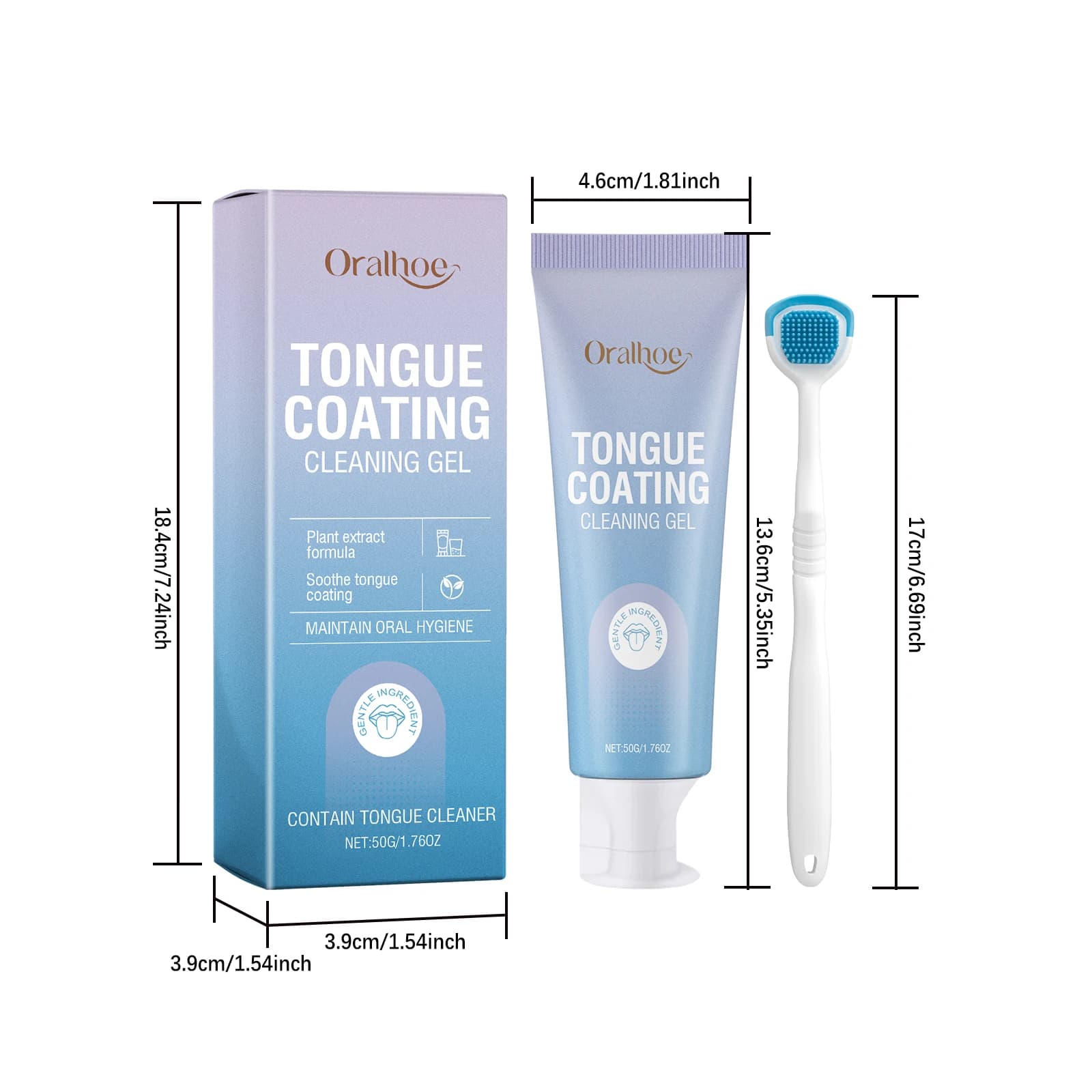 Le Gel de nettoyage de la langue élimine le revêtement de la langue inhibe les bactéries buccales am