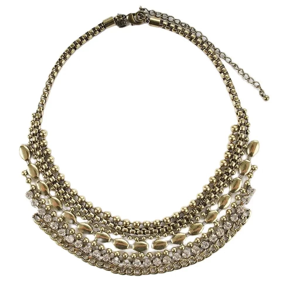 Collier bohème à fleurs vertes pour femmes, avec chaînes à pampilles, ras du cou Chic de Style Vinta