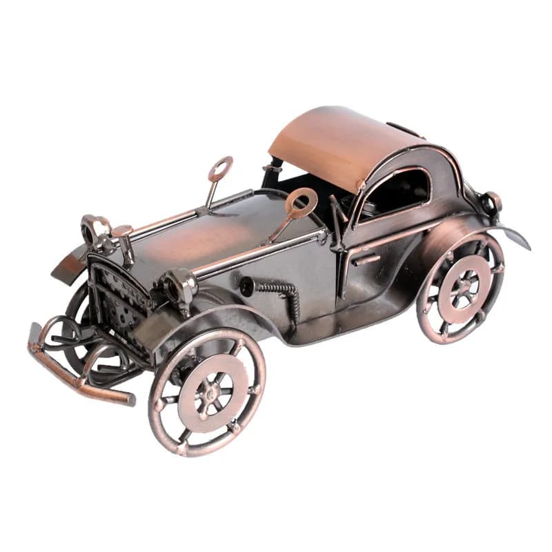 Modèle de voiture classique rétro vintage en fer, décoration créative pour bureau et maison, ornemen