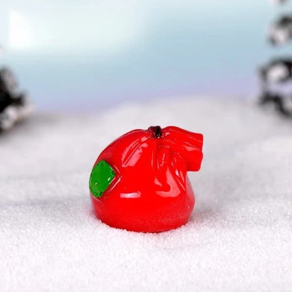 Décor de bonsaï de noël Kawaii, Micro paysage en résine, scène de neige Miniature, Mini Figurines de
