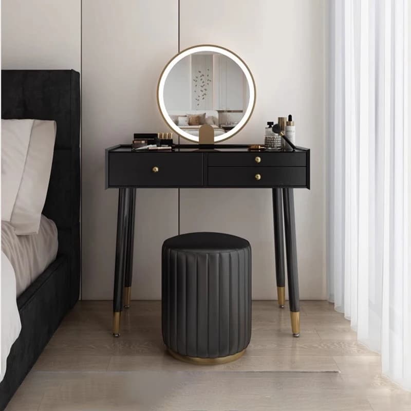 Table de vanité de luxe élégante, Glam créatif, Design Simple, rangement, coiffeuse de chambre à cou