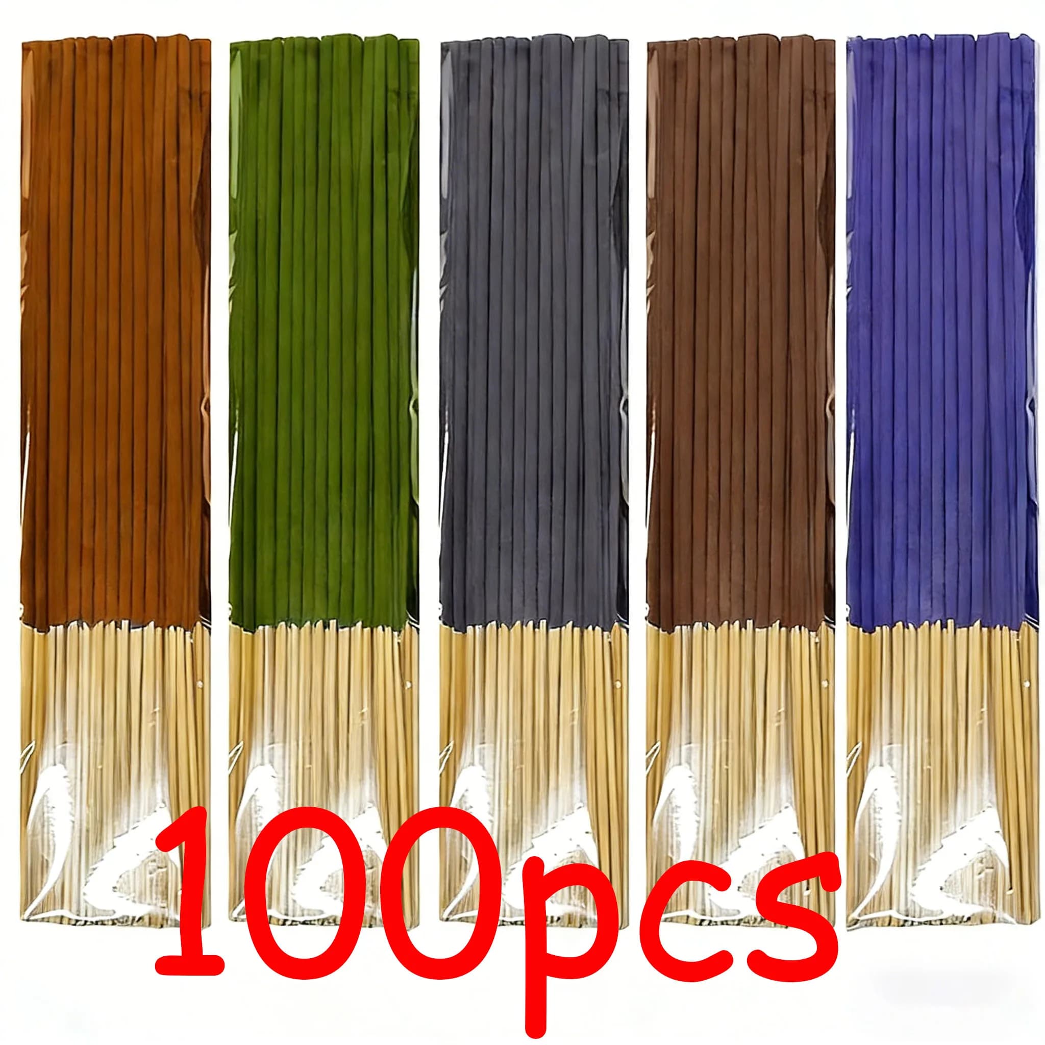 100/250 bâtons d'encens de haute qualité, 5 ensembles - Y compris quatre parfums : citronnelle, lava
