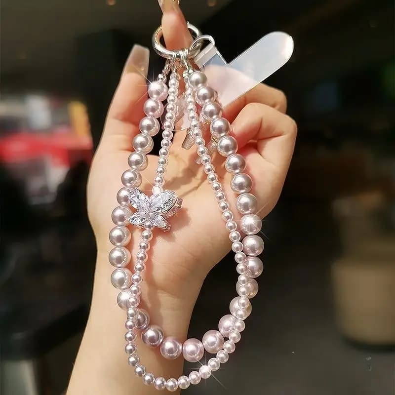 Cordon de téléphone portable en perles, bijou artisanal exquis à porter au poignet