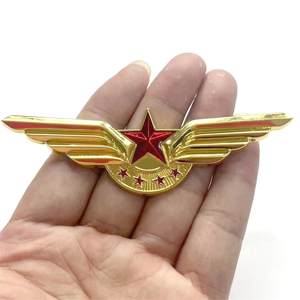 Badge de voiture avec emblème d'ailes d'aviation militaire, ornement de capot de l'armée de l'air en